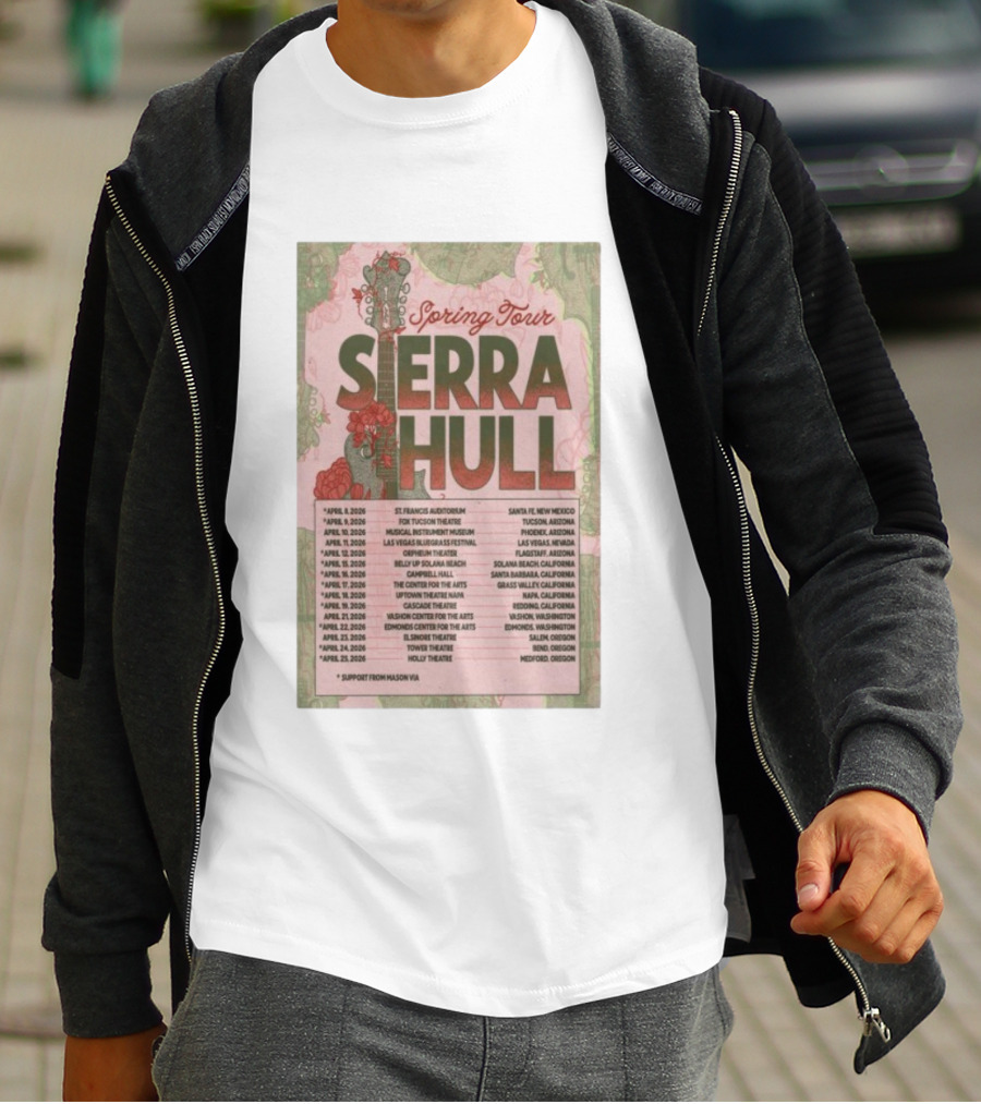 Spring Tour Sierra Hull 2026 St. Francis Auditorium Las Vegas Bluegrass Festival Tower Theatre T-Shirt