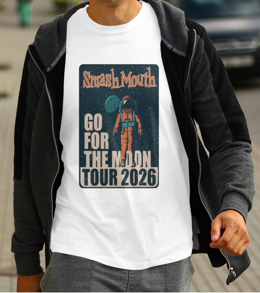 Smash Mouth Go For The Moon Tour 2026 Astronaut Space T-Shirt