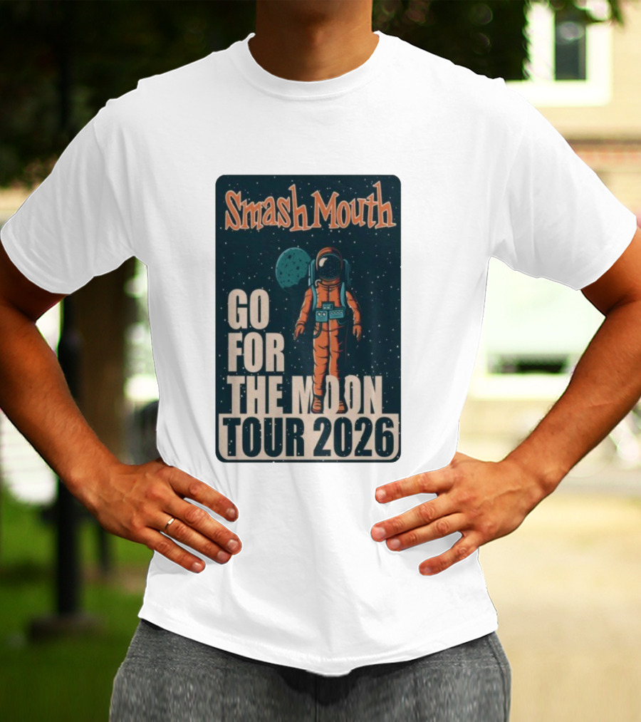 Smash Mouth Go For The Moon Tour 2026 Astronaut Space T-Shirt