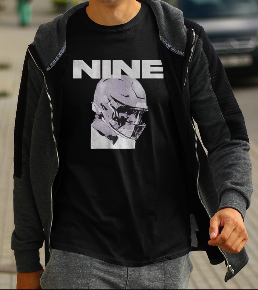 JJ McCarthy Nine Helmet Minnesota Vikings Football T-Shirt