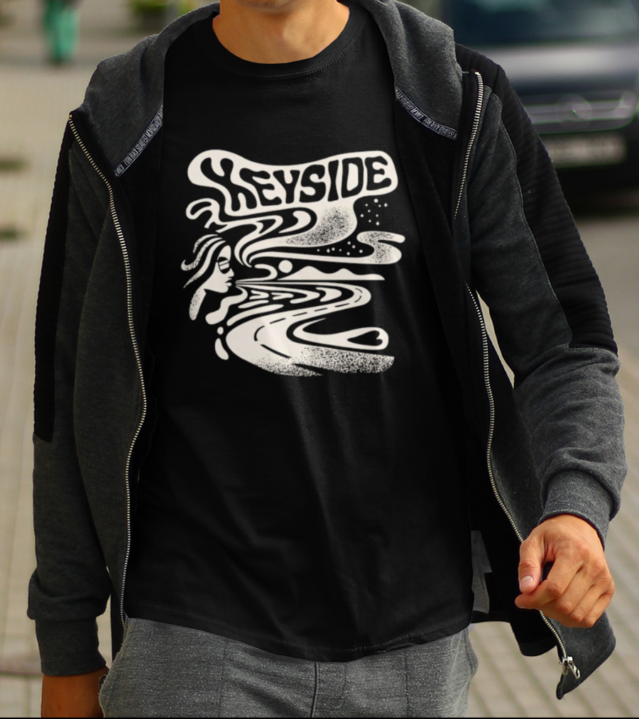 Keyside Psychedelic River Landscape Woman's Flowing Hair T-Shirt