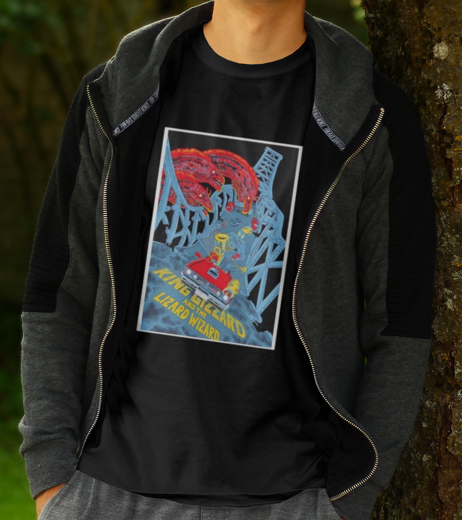 King Gizzard And The Lizard Wizard The Princess Theatre Dec 9 10 2025 With Red Car And Dragons T-Shirt