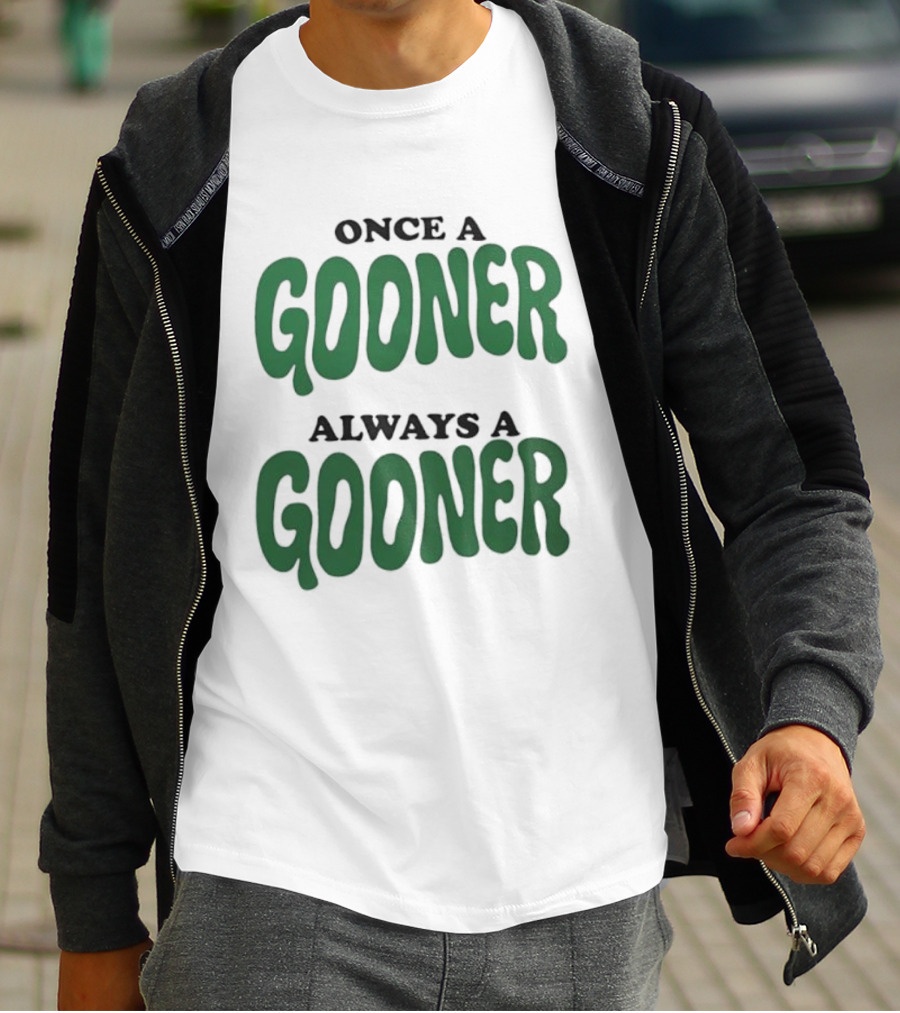 Once A Gooner Always A Gooner Bold Text T-Shirt