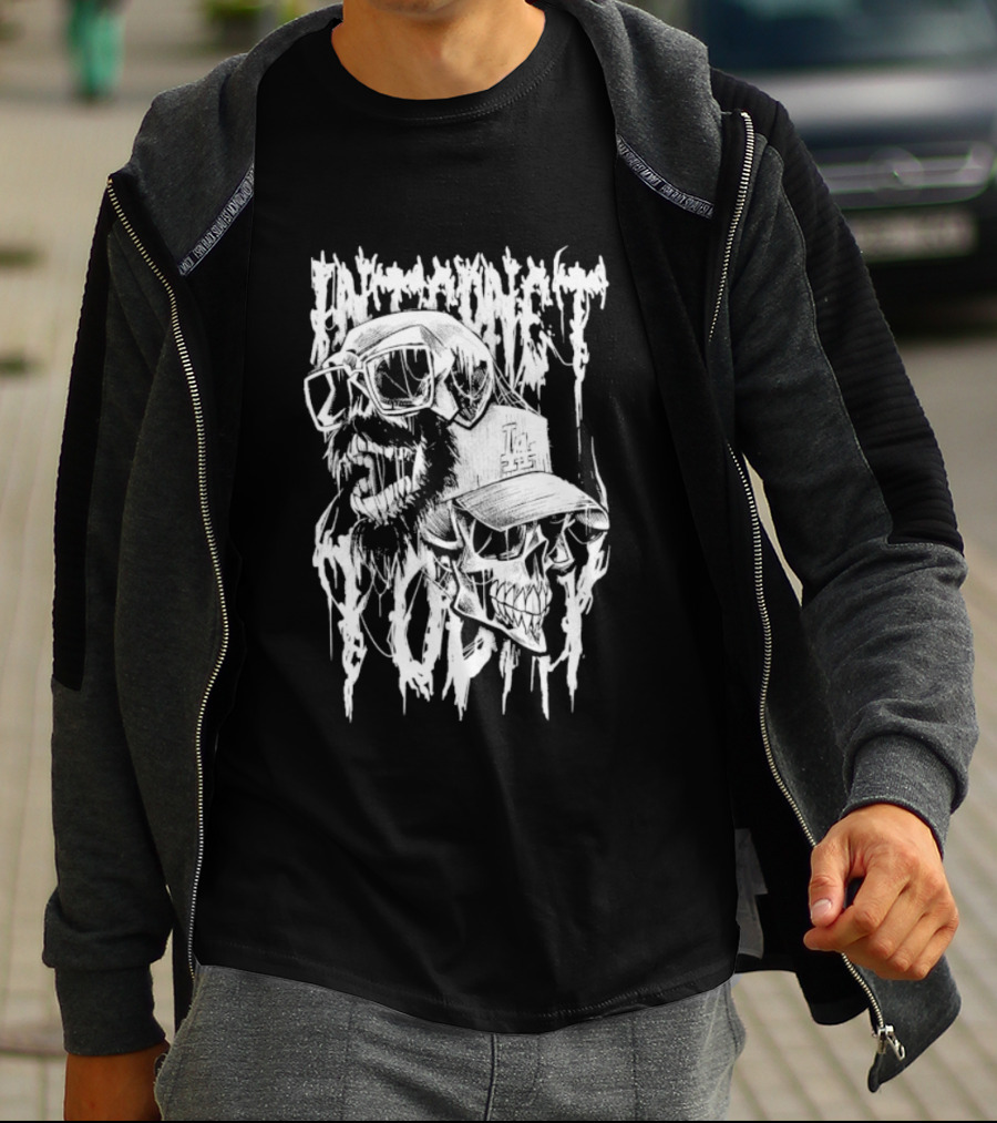 Internet Today Skully Dripping Skull Graphic T-Shirt