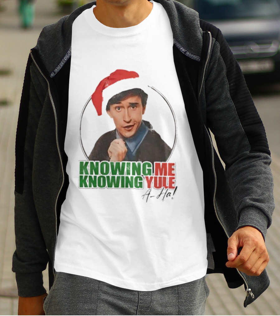 Knowing Me Knowing Yule Alan Partridge A-ha Christmas Santa Hat T-Shirt