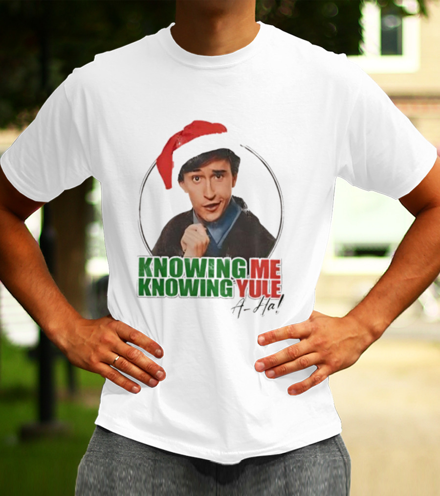 Knowing Me Knowing Yule Alan Partridge A-ha Christmas Santa Hat T-Shirt