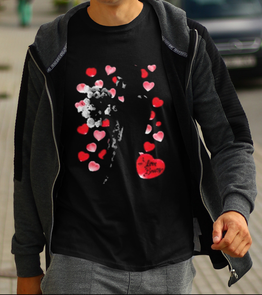 Chris Brown I Love Breezy Heart Petals T-Shirt