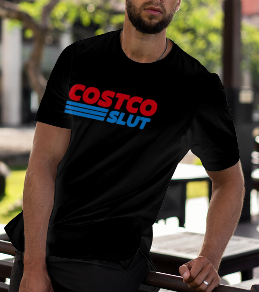 Costco Slut Bold Red Blue T-Shirt