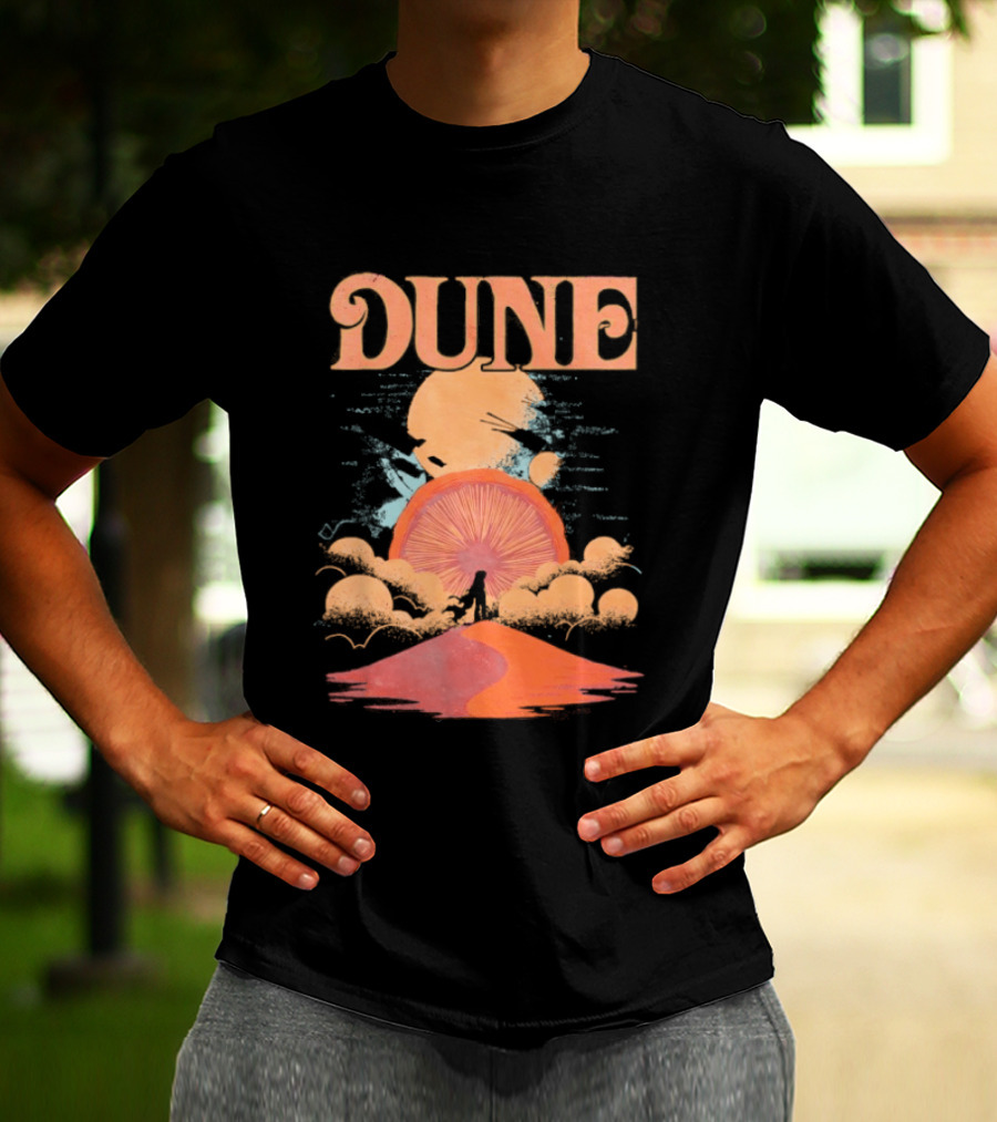 Dune House Atreides Sunset Desert Scene T-Shirt
