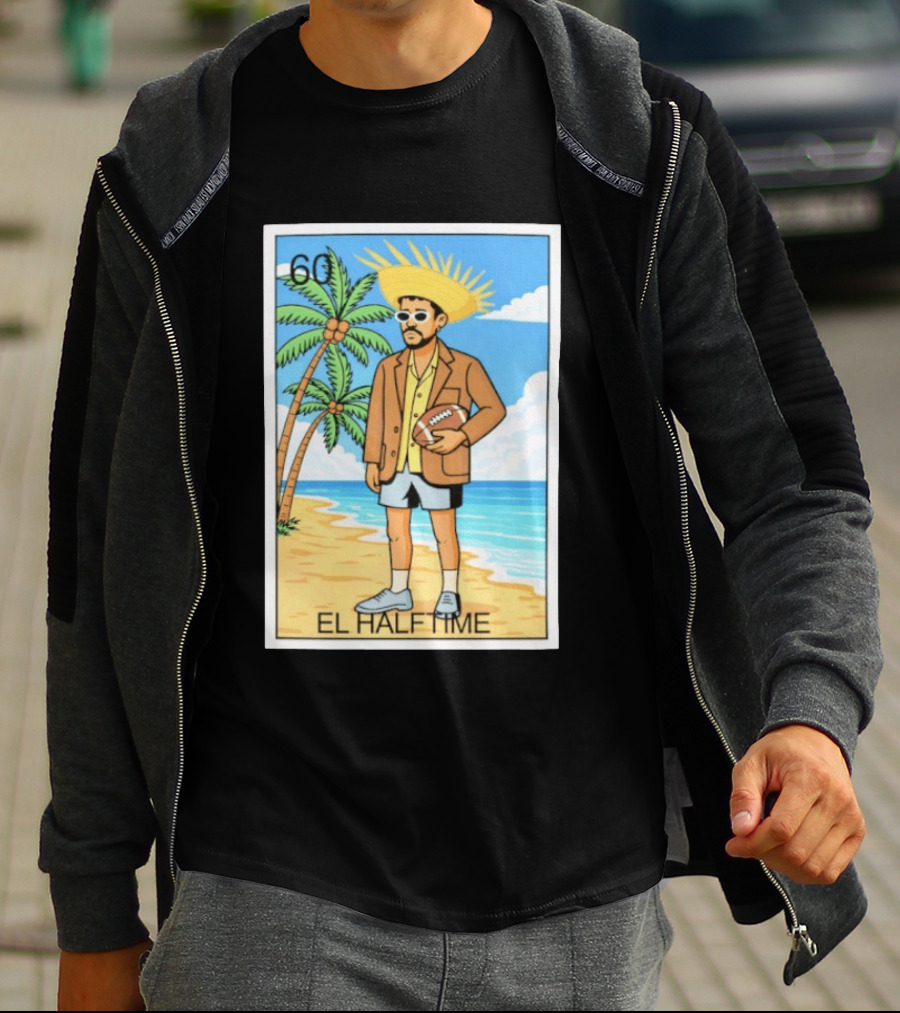 El Halftime 60 Beach Football Guy T-Shirt
