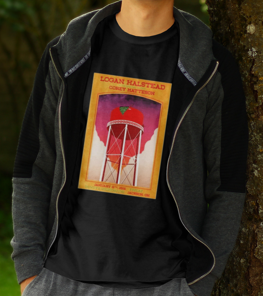 Logan Halstead Corey Matteson Rowdy's Smokehouse Jackson Ohio January 16 2026 T-Shirt