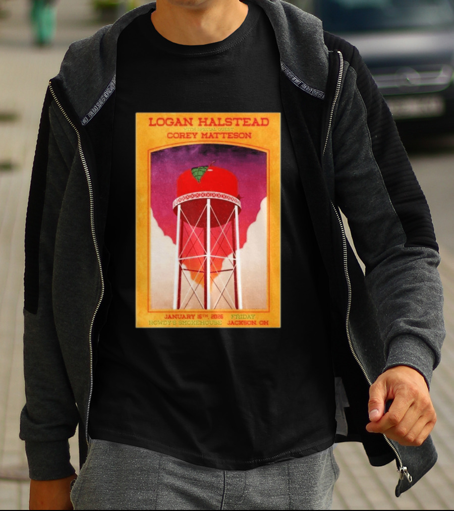 Logan Halstead Corey Matteson Rowdy's Smokehouse Jackson Ohio January 16 2026 T-Shirt