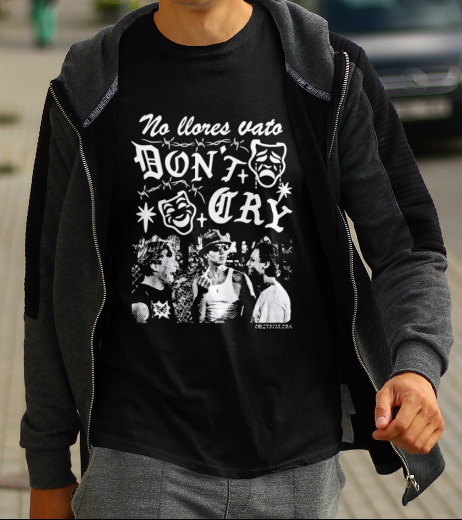 No Llores Vato Don't Cry Comedy Tragedy Masks T-Shirt