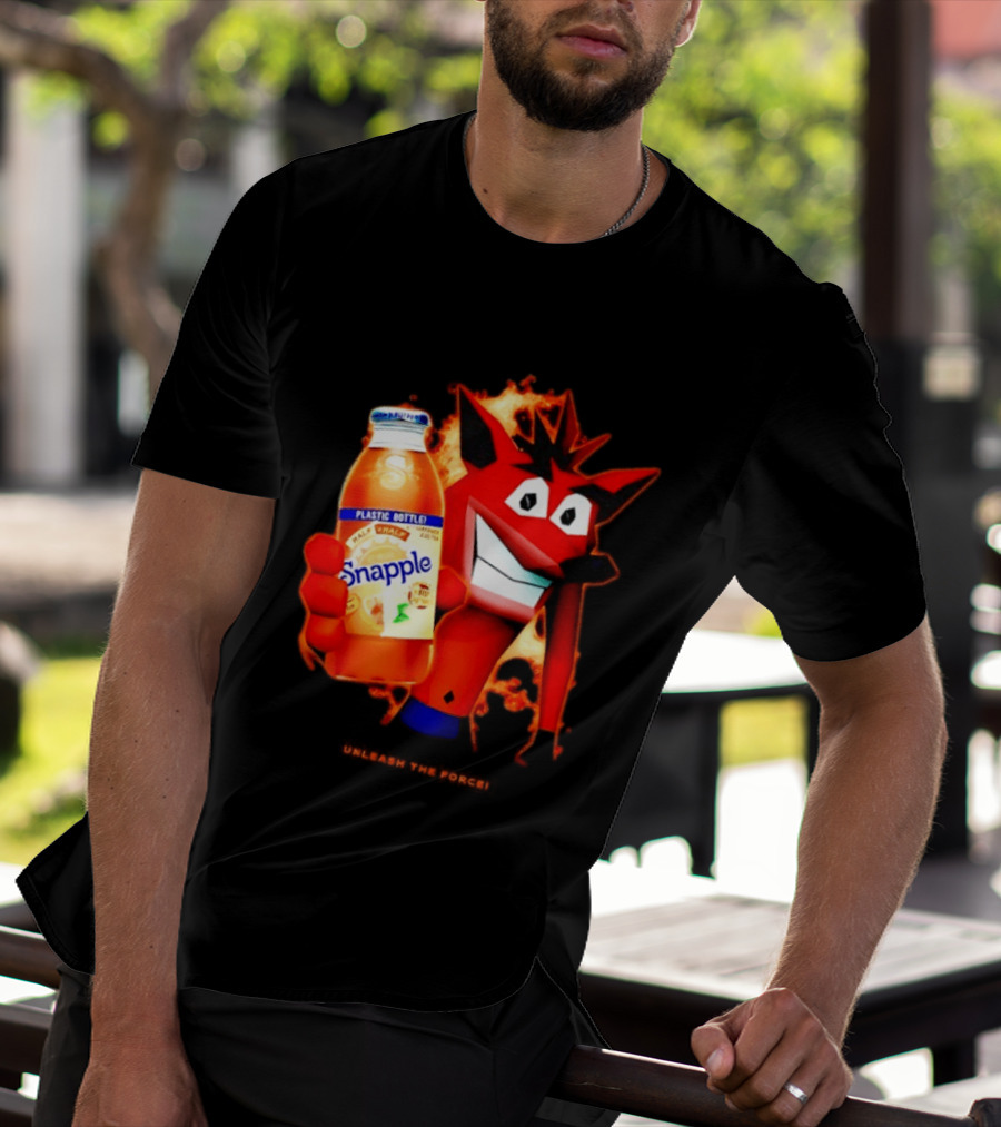 Crash Bandicoot Holding Snapple Retro 90s T-Shirt