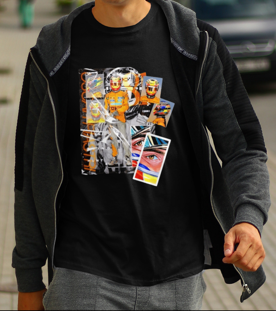 Oscar Piastri McLaren F1 2026 Racing I Enjoy Being Hunted Helmet Suit T-Shirt