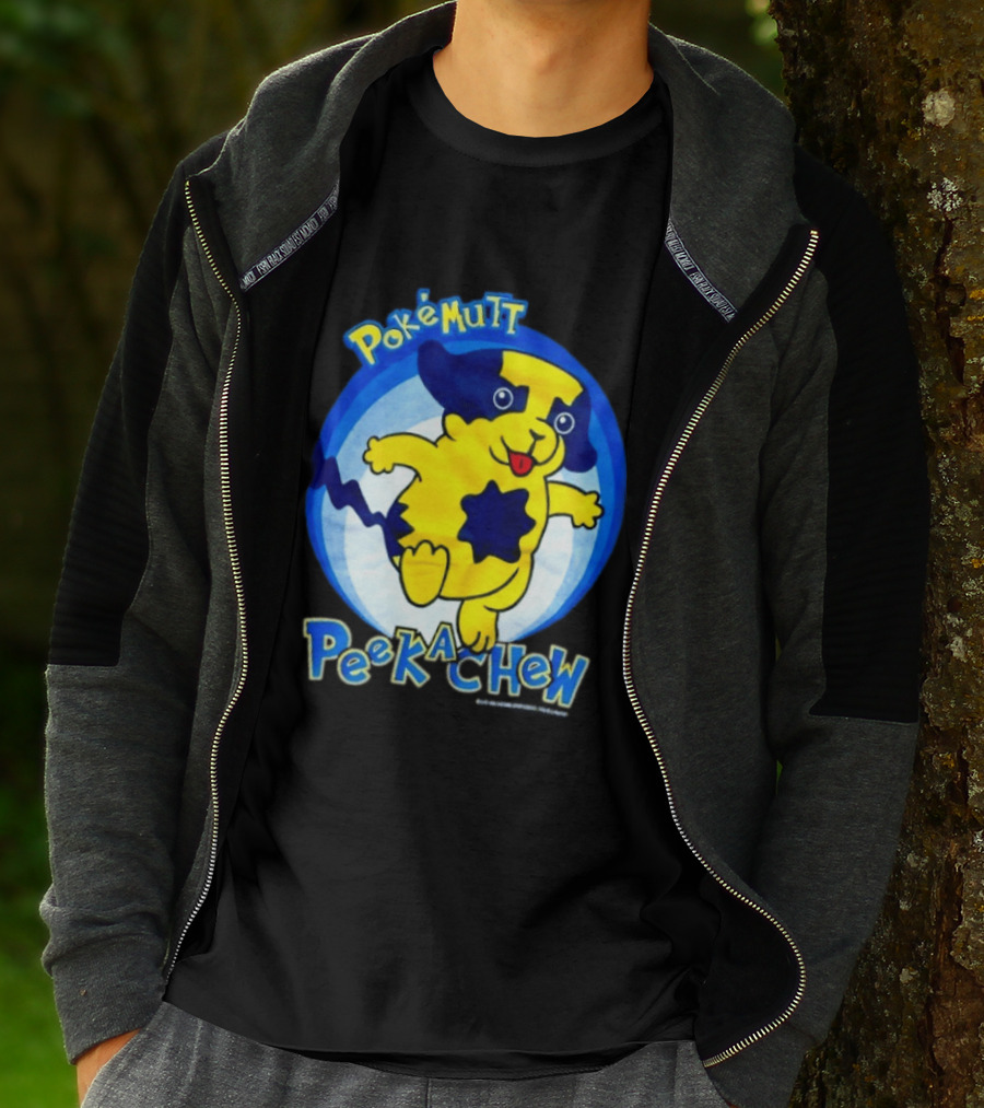 Pokemutt Peekachew Classic Fun Character Mashup T-Shirt