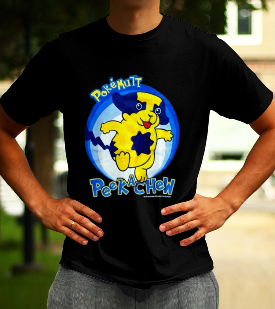 Pokemutt Peekachew Classic Fun Character Mashup T-Shirt