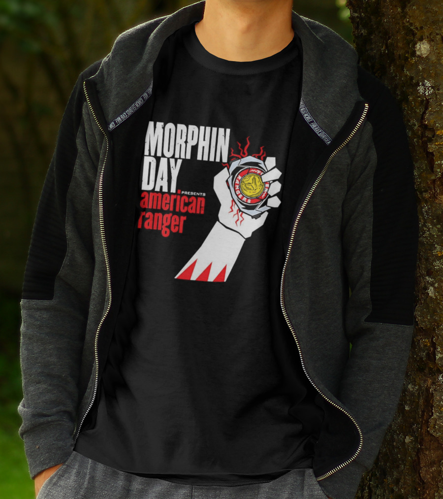 Power Rangers Morphin Day Presents American Ranger Power Coin Action T-Shirt