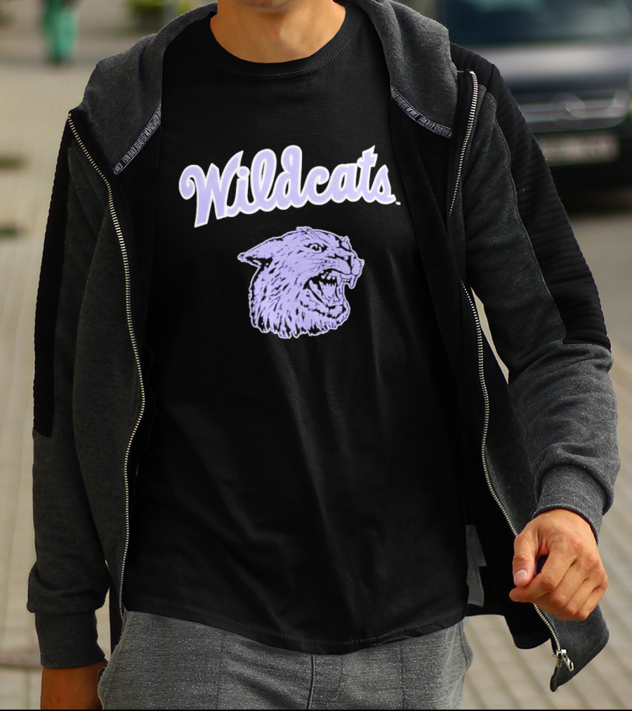 Wildcats Wildcat Head Purple T-Shirt