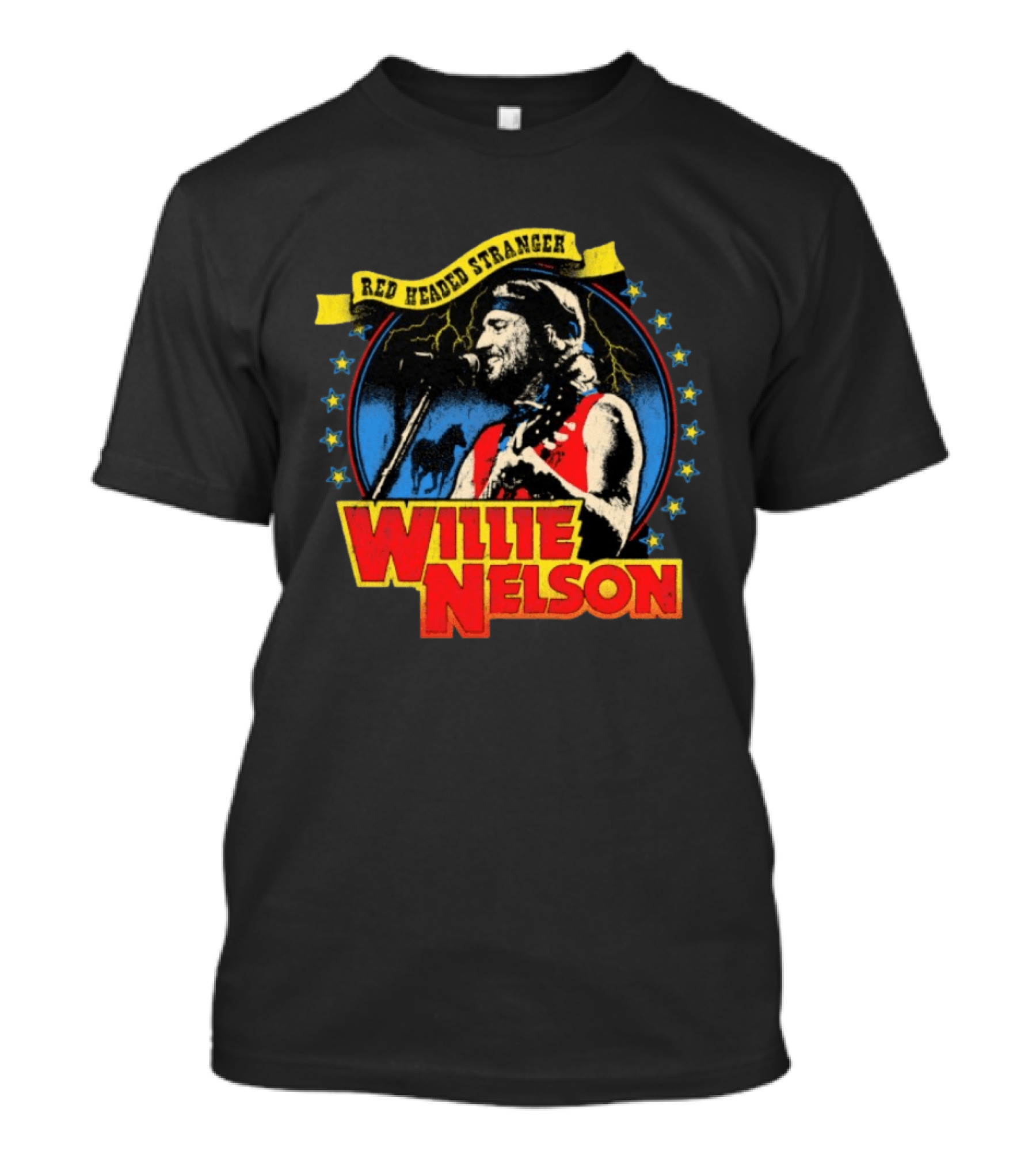 Red Headed Stranger Willie Nelson Vintage Country Music Legend T-Shirt