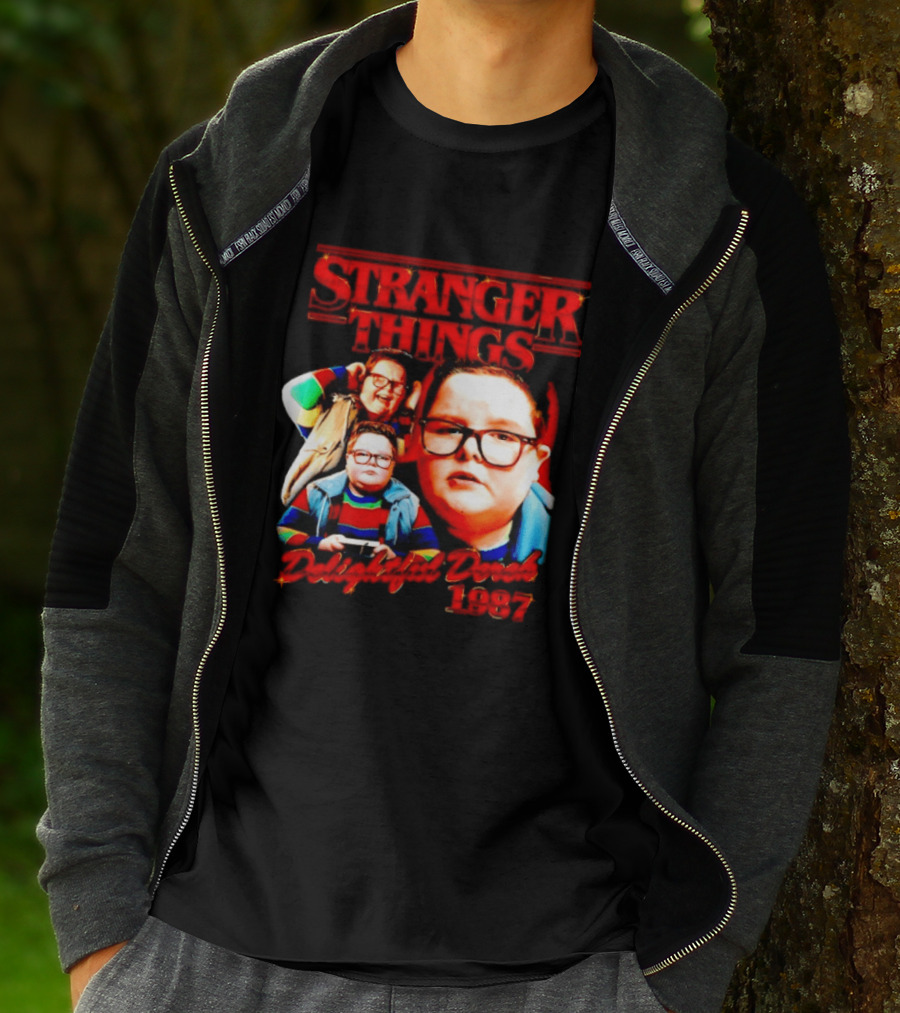 Stranger Things Delightful Derek 1987 Collage Montage T-Shirt