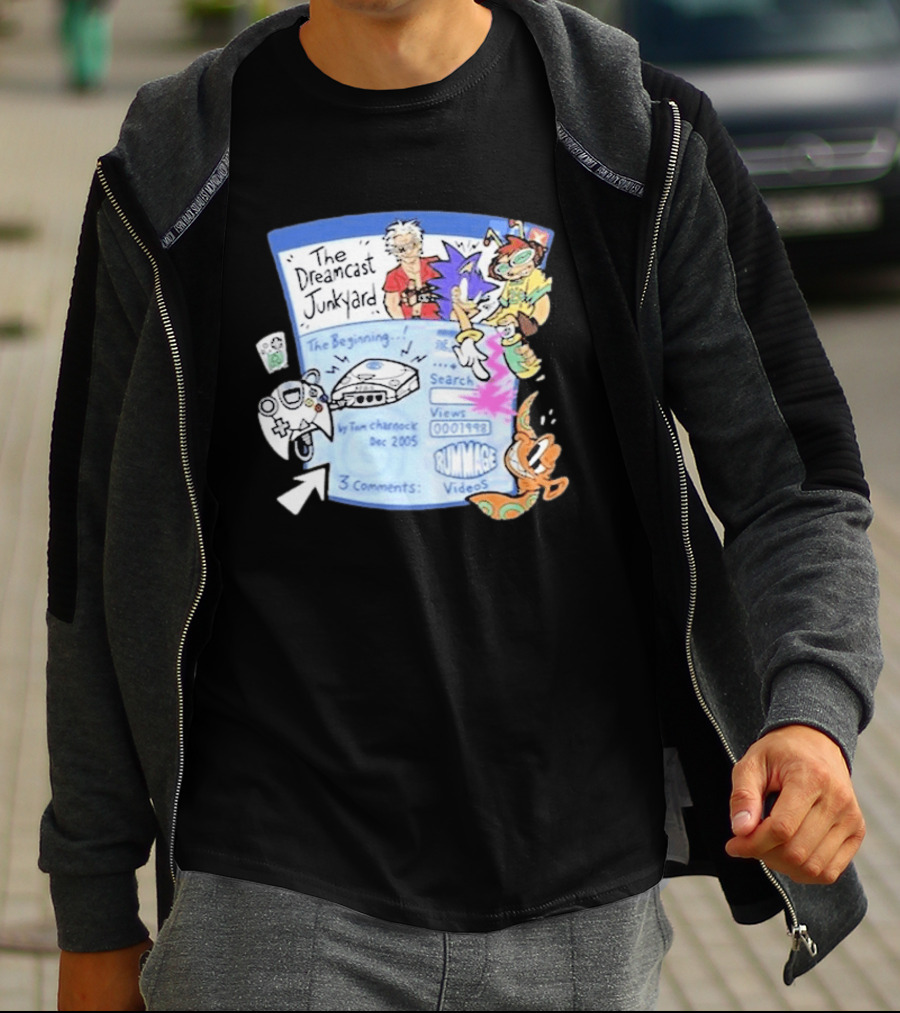 The Dreamcast Junkyard Animated AF Dec 2005 Tom Charnock Rummage Videos T-Shirt