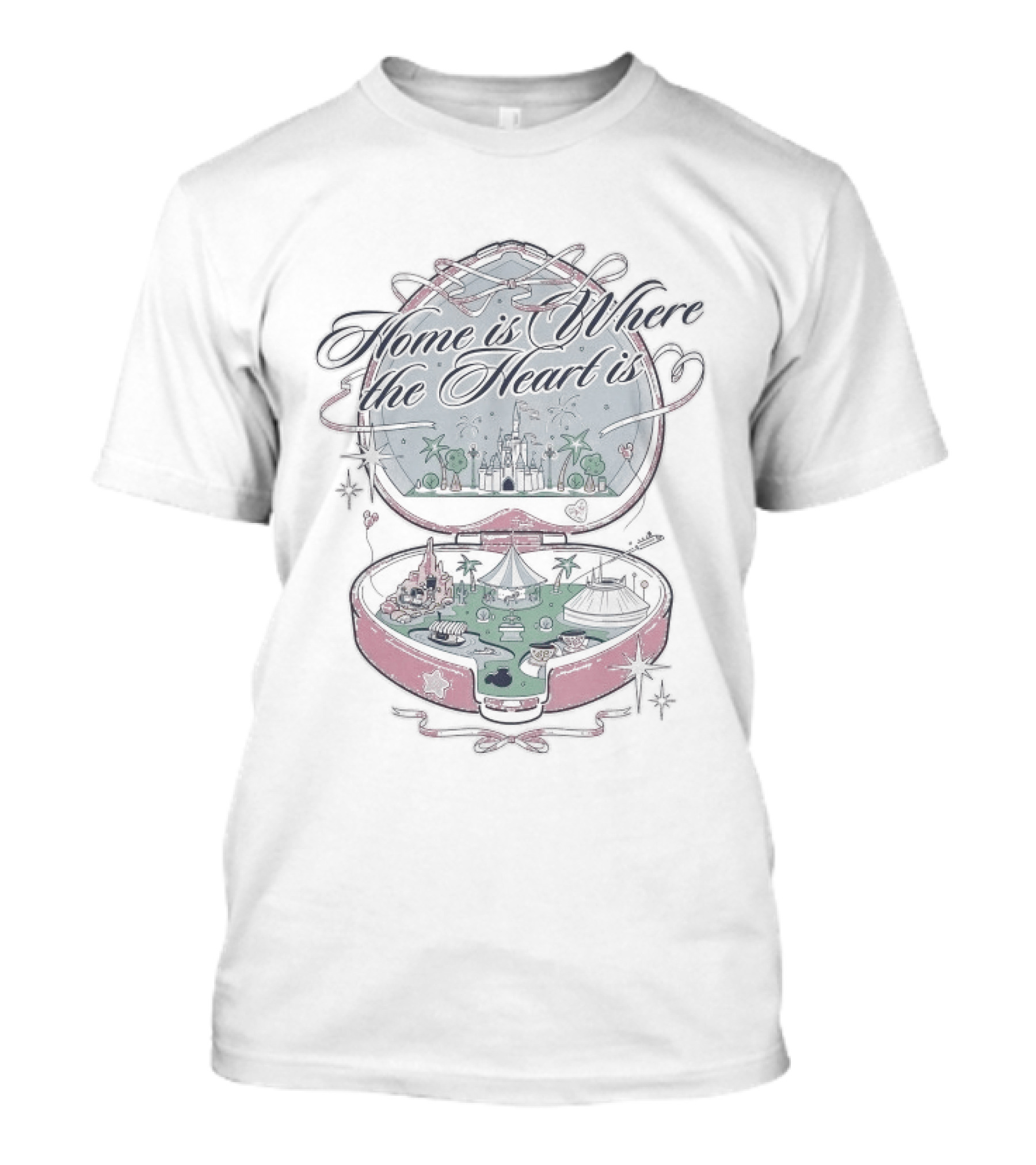 Home Is Where The Heart Is Disney Castle Fantasy Mirror T-Shirt