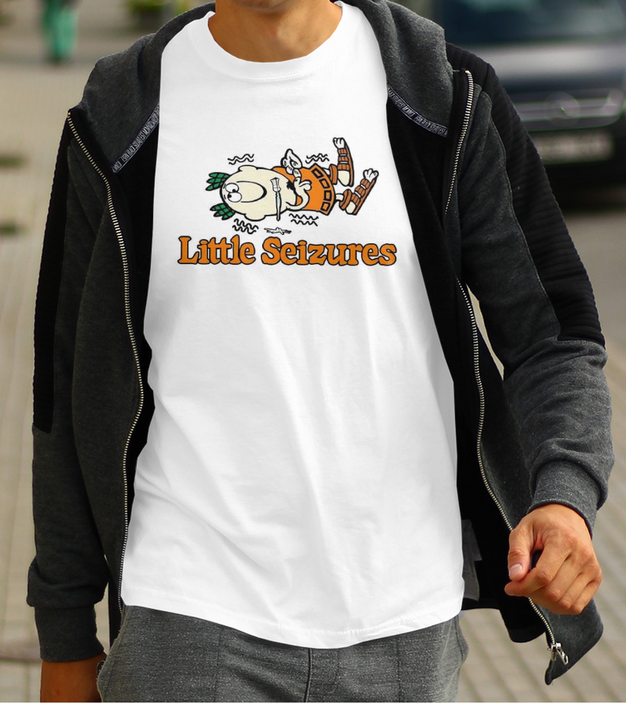 Little Seizures Cartoon Comic Style Pizza T-Shirt