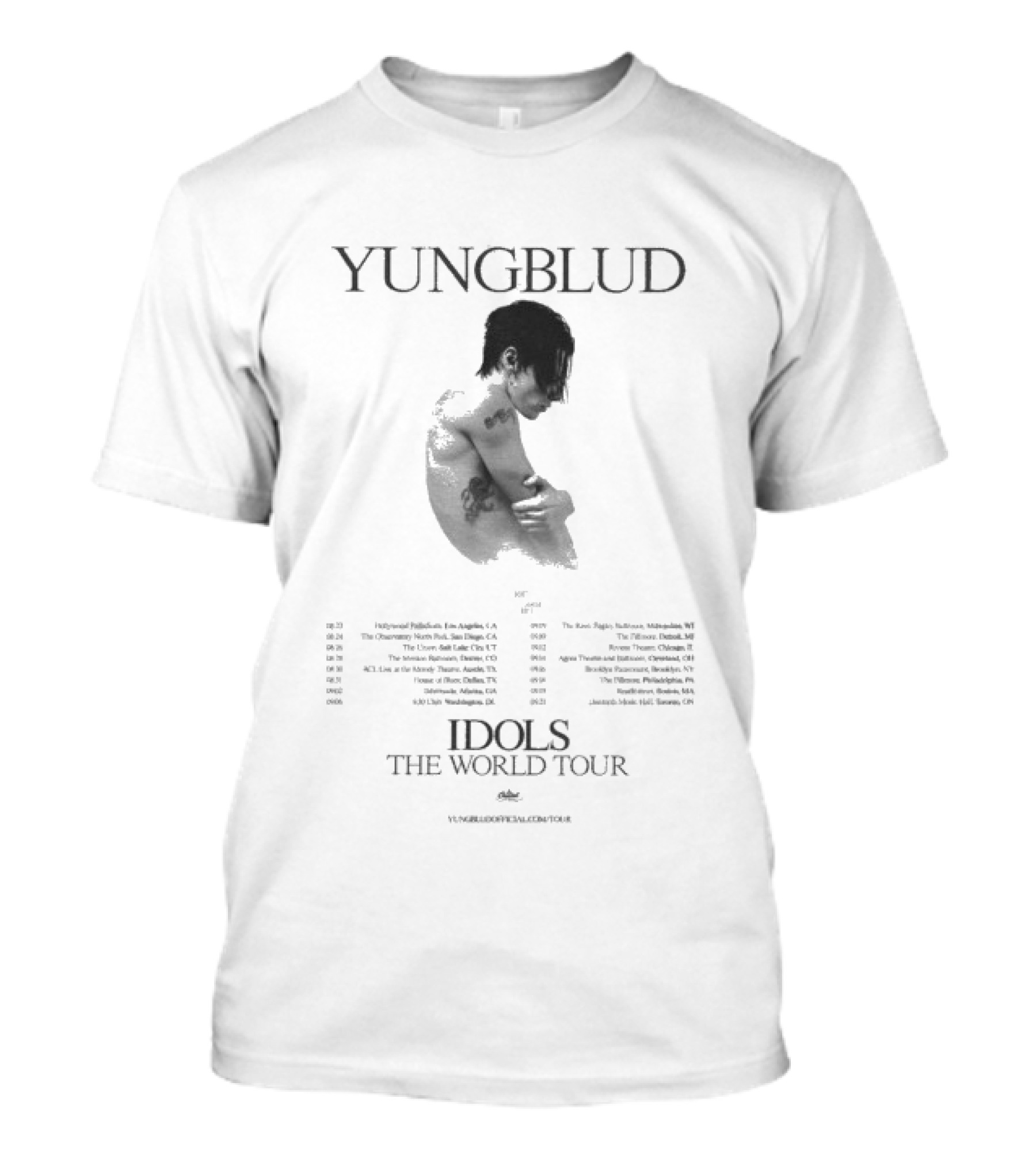 Yungblud Idols The World Tour 2026 Dates Official Merchandise T-Shirt
