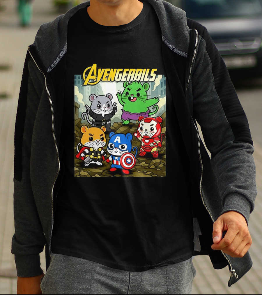 Avengerbils Gerbil Avengers Crossover With Iconic Heroes T-Shirt