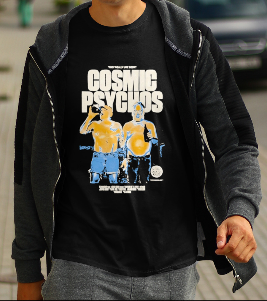 Cosmic Psychos I Really Like Beer Tour 2013 Australia T-Shirt