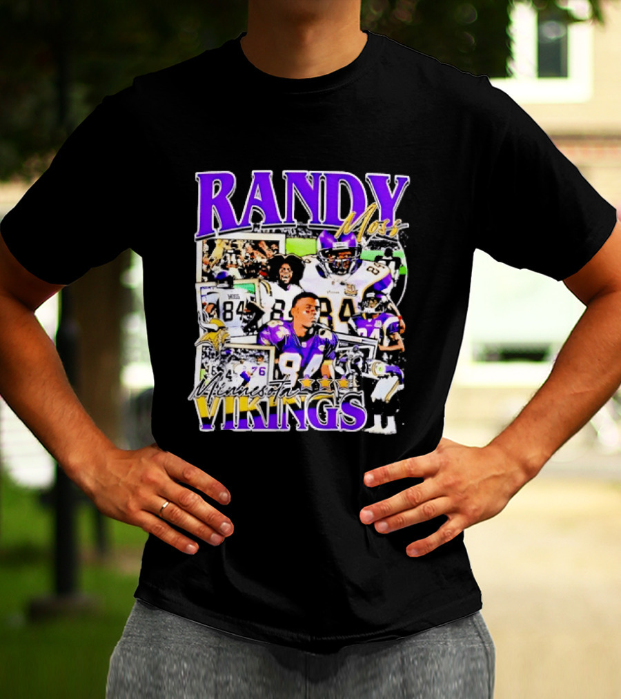 Randy Moss Minnesota Vikings 84 Star Legend NFL Football T-Shirt