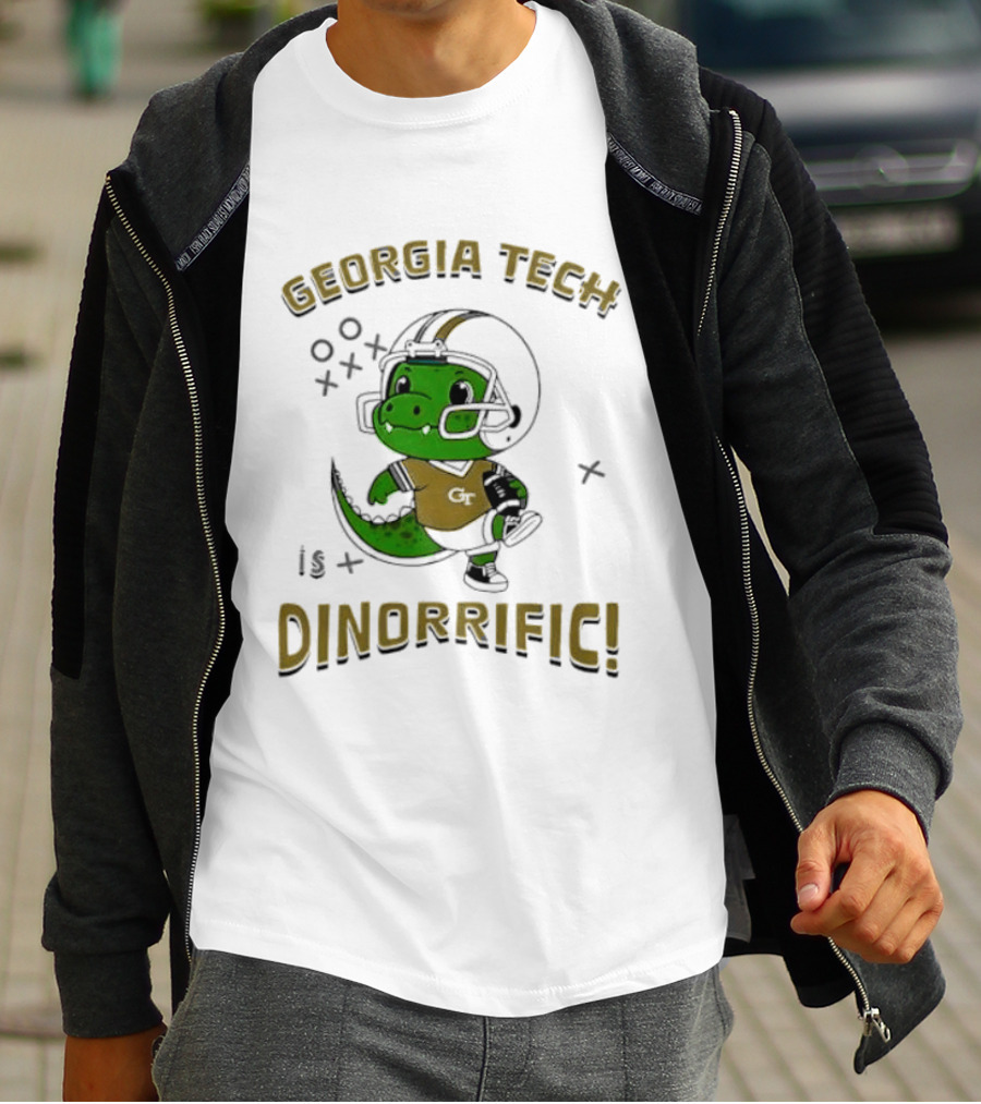 Georgia Tech Dino Football Fun Dinorrific T-Shirt