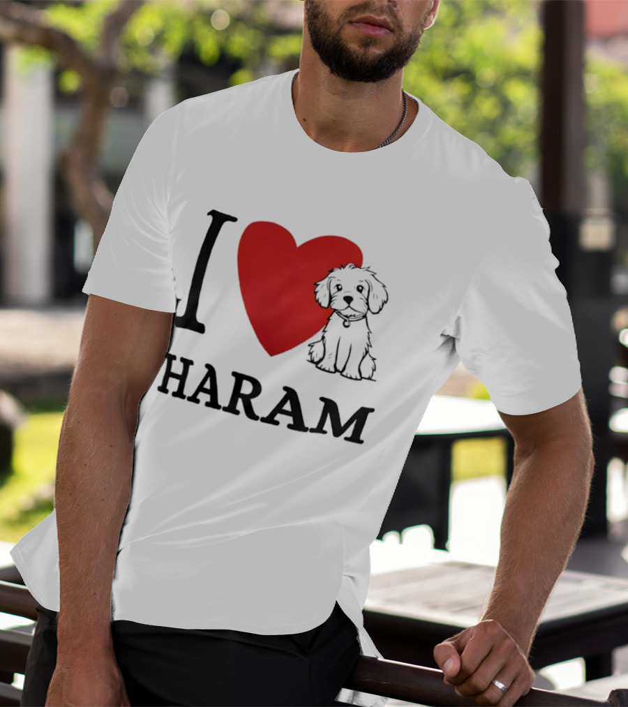 I Love Haram Cute Dog Heart T-Shirt
