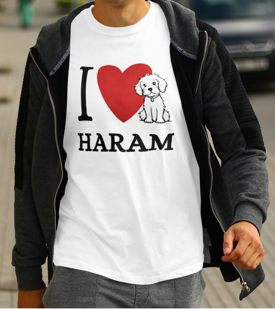 I Love Haram Cute Dog Heart T-Shirt
