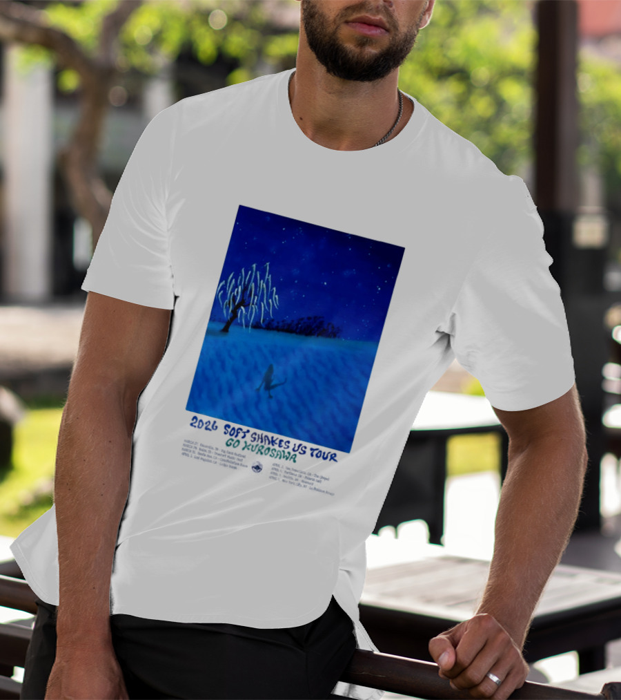 Kikagaku Moyo 2026 Soft Shakes US Tour Goshodaira Night Scene T-Shirt