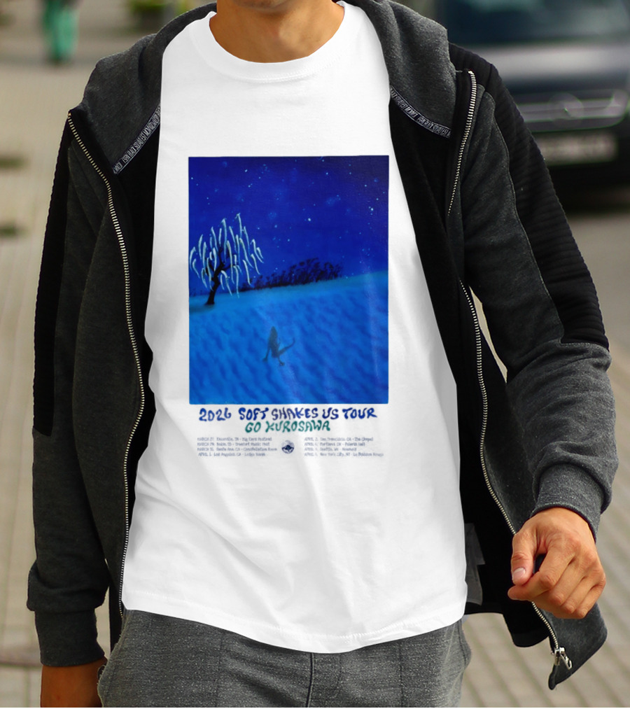 Kikagaku Moyo 2026 Soft Shakes US Tour Goshodaira Night Scene T-Shirt
