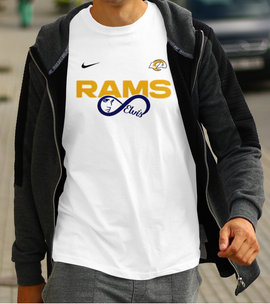 Nike Los Angeles Rams LA Logo Elvis Presley Fans T-Shirt