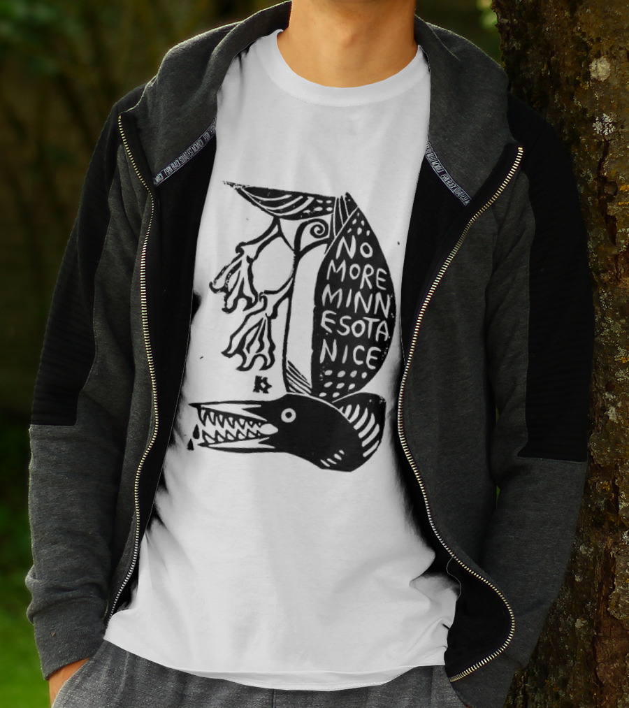 No More Minnesota Nice Owl Kicking Letter M T-Shirt