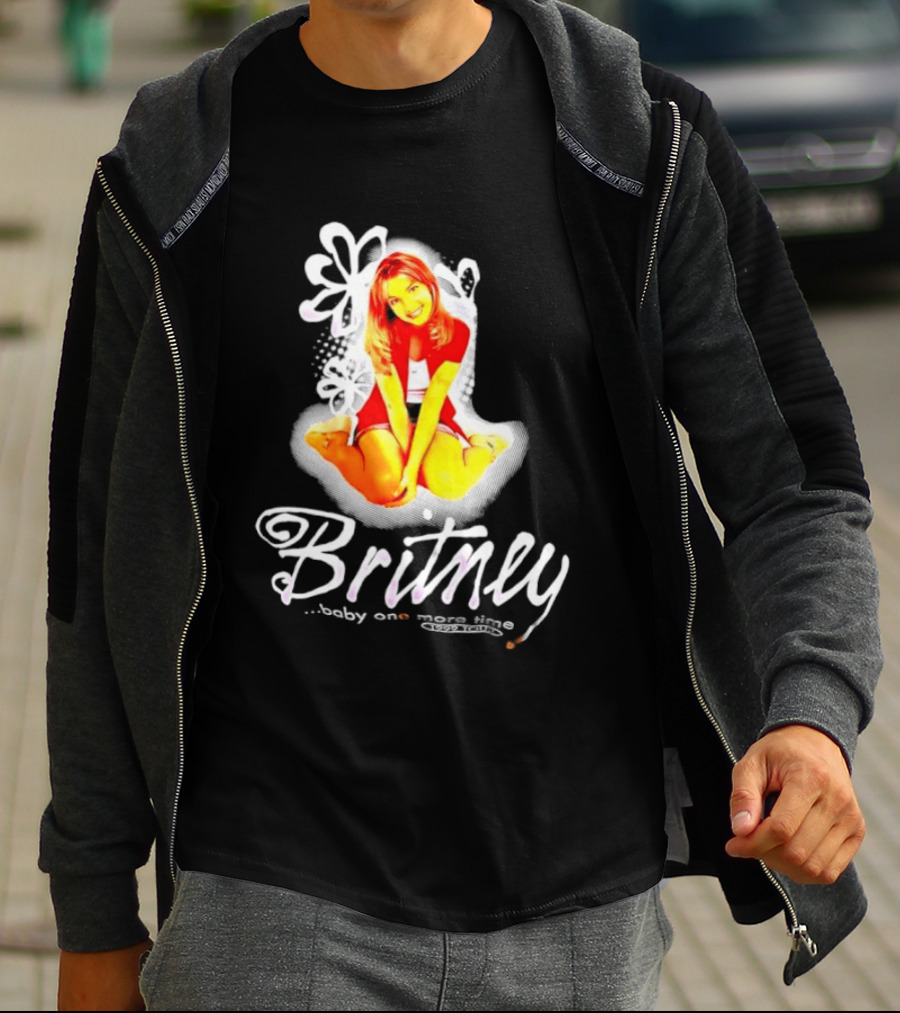 Britney Baby One More Time Tour 1999 Iconic Pop Star Fashion T-Shirt