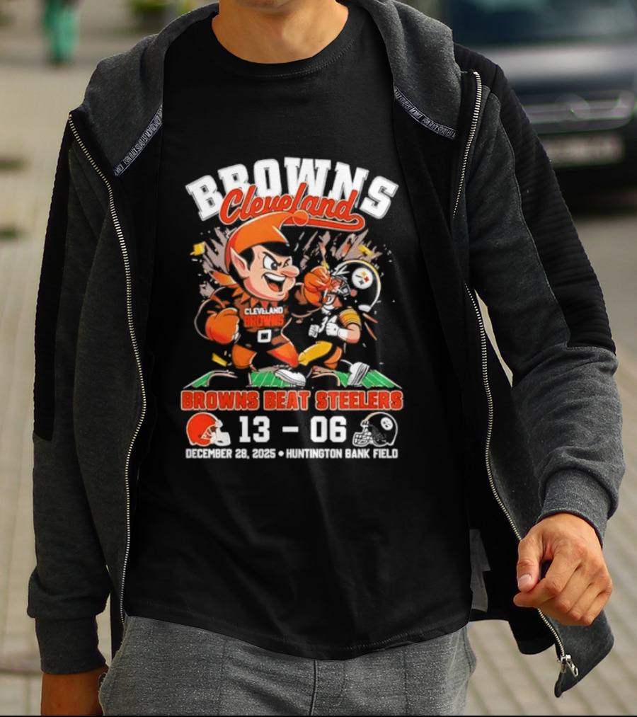 Cleveland Browns Beat Steelers 13 06 December 24 2005 Huntington Bank Field T-Shirt