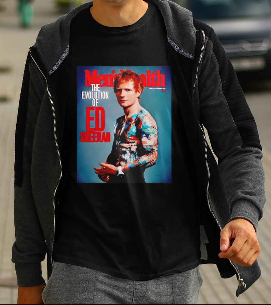 Men's Health UK January February Issue The Evolution Of Ed Sheeran T-Shirt