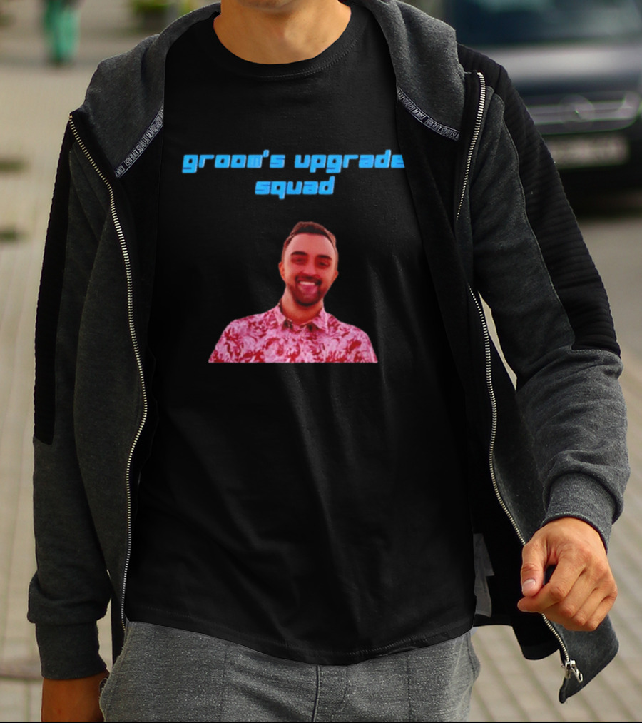 Fun Groom's Upgrade Squad Party Vibes T-Shirt