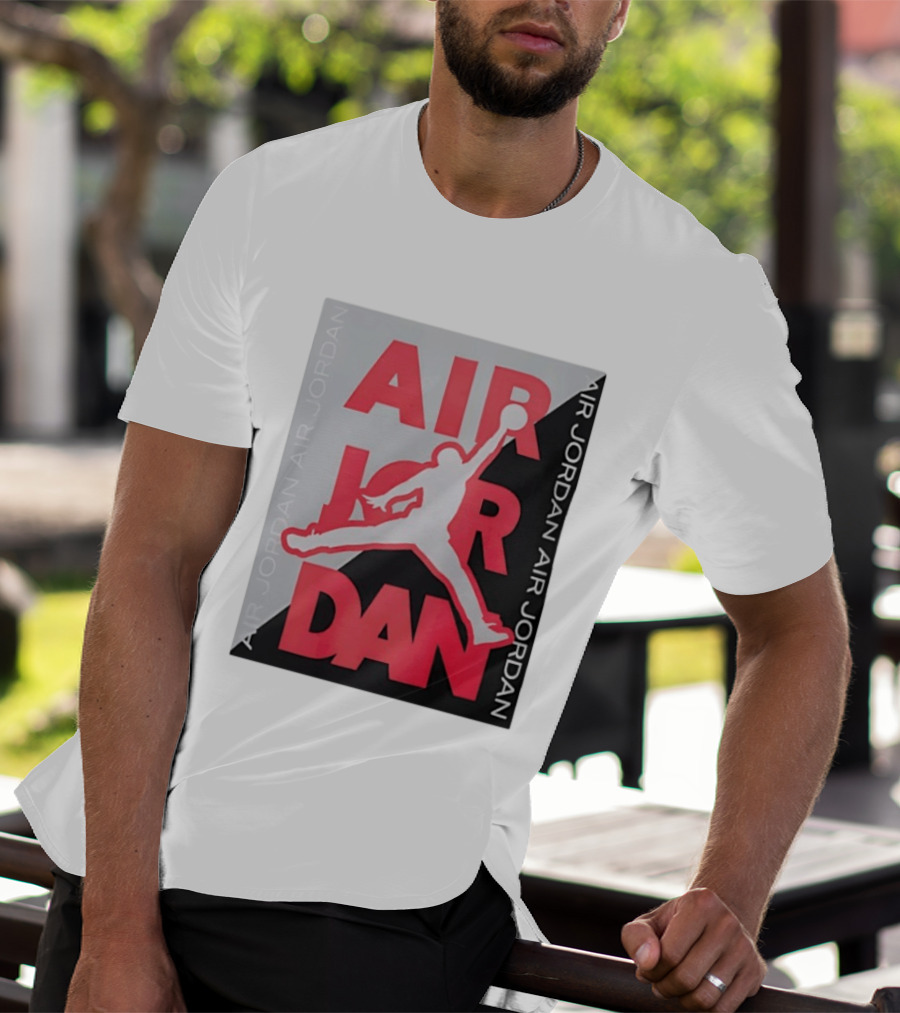 Air Jordan Repeat Jump Silhouette Red And Black T-Shirt