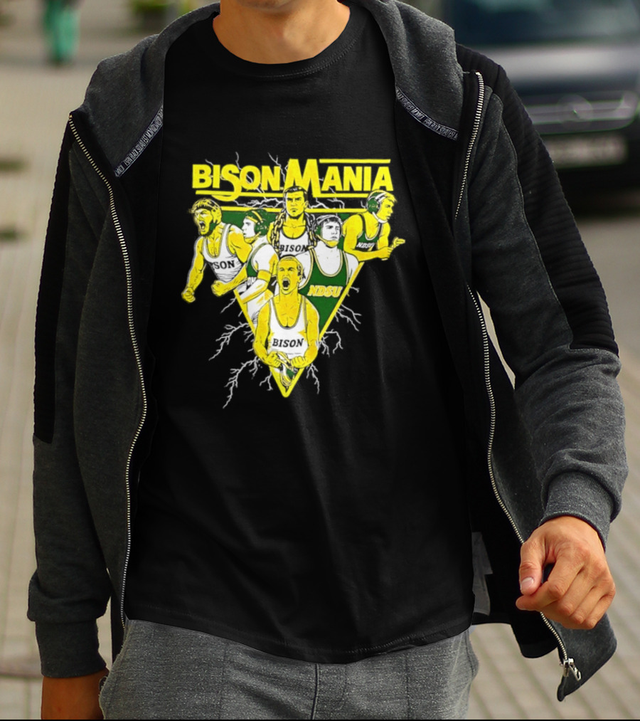 Bison Mania North Dakota State University NDSU Sports Team Spirit T-Shirt
