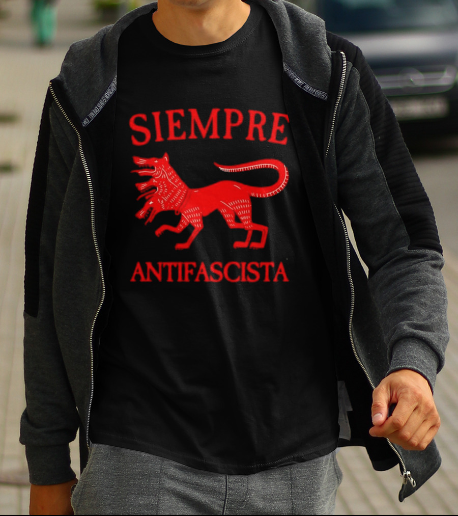 Siempre Antifascista Three Headed Dog Cerberus T-Shirt