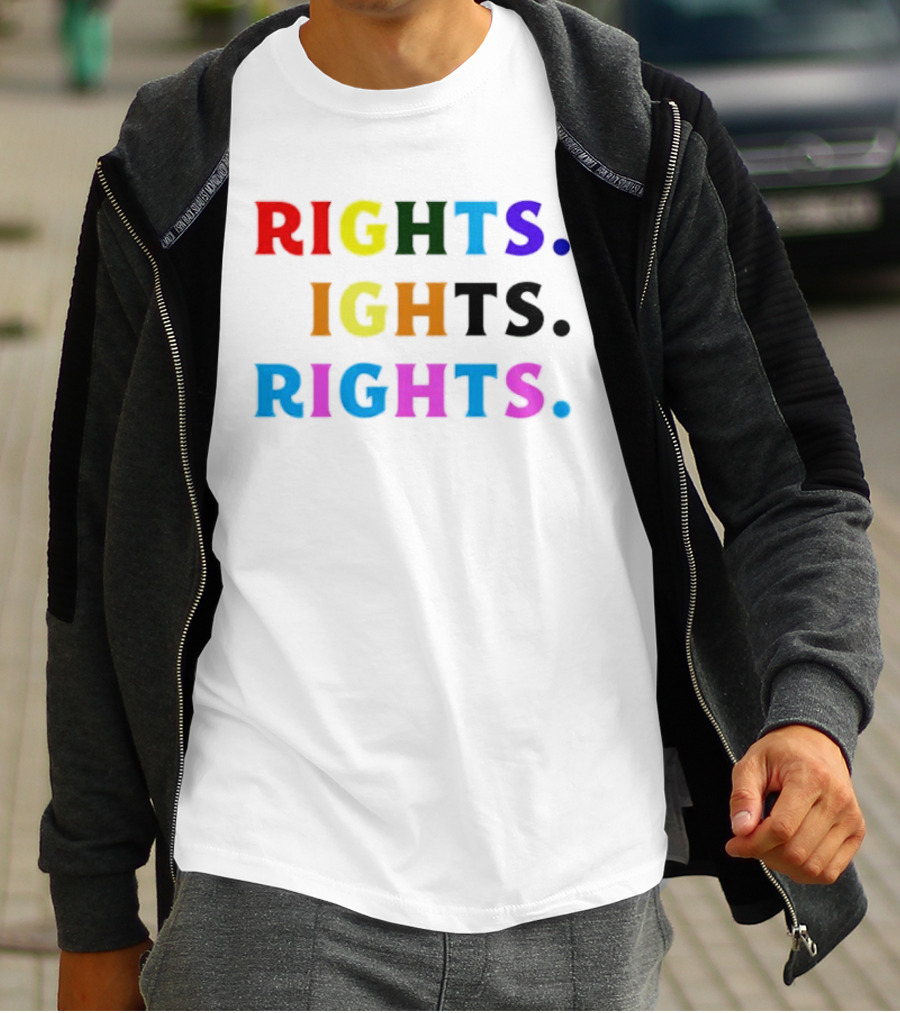 LGBT Rights Rights Rights Rainbow Pride T-Shirt