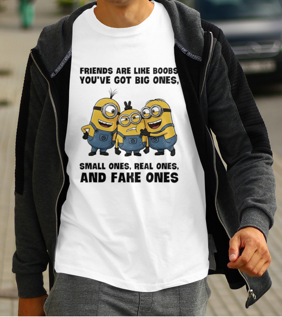 Minions Friends Big Ones Small Ones Real Ones Fake Ones T-Shirt