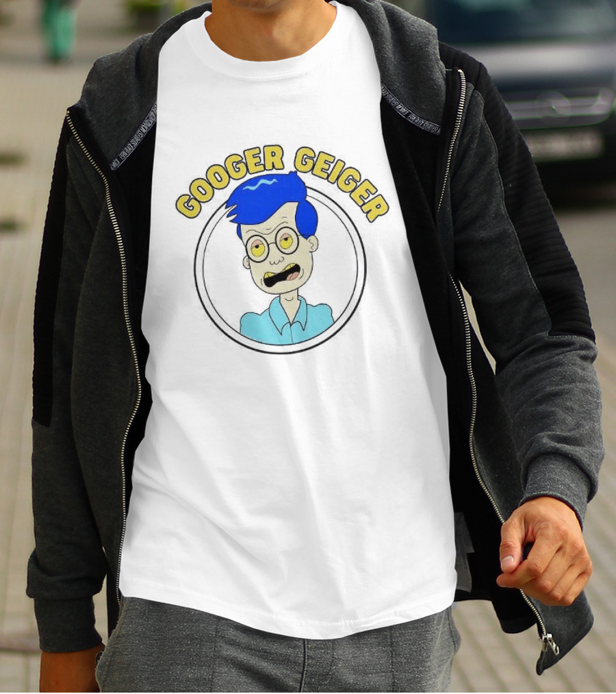 Mission Hill Googer Geiger Character Blue Hair Glasses T-Shirt
