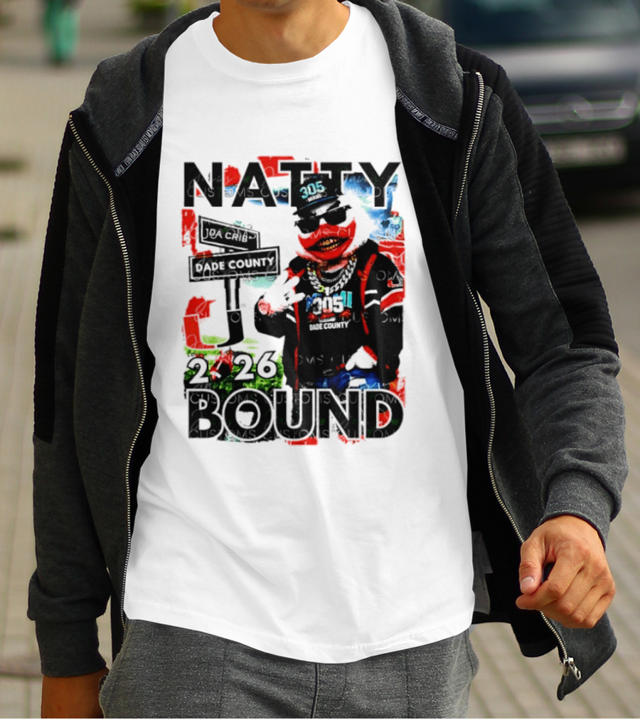 Natty Bound 2026 Miami Hurricanes Sebastian The Ibis Dade County Da Crib 305 T-Shirt